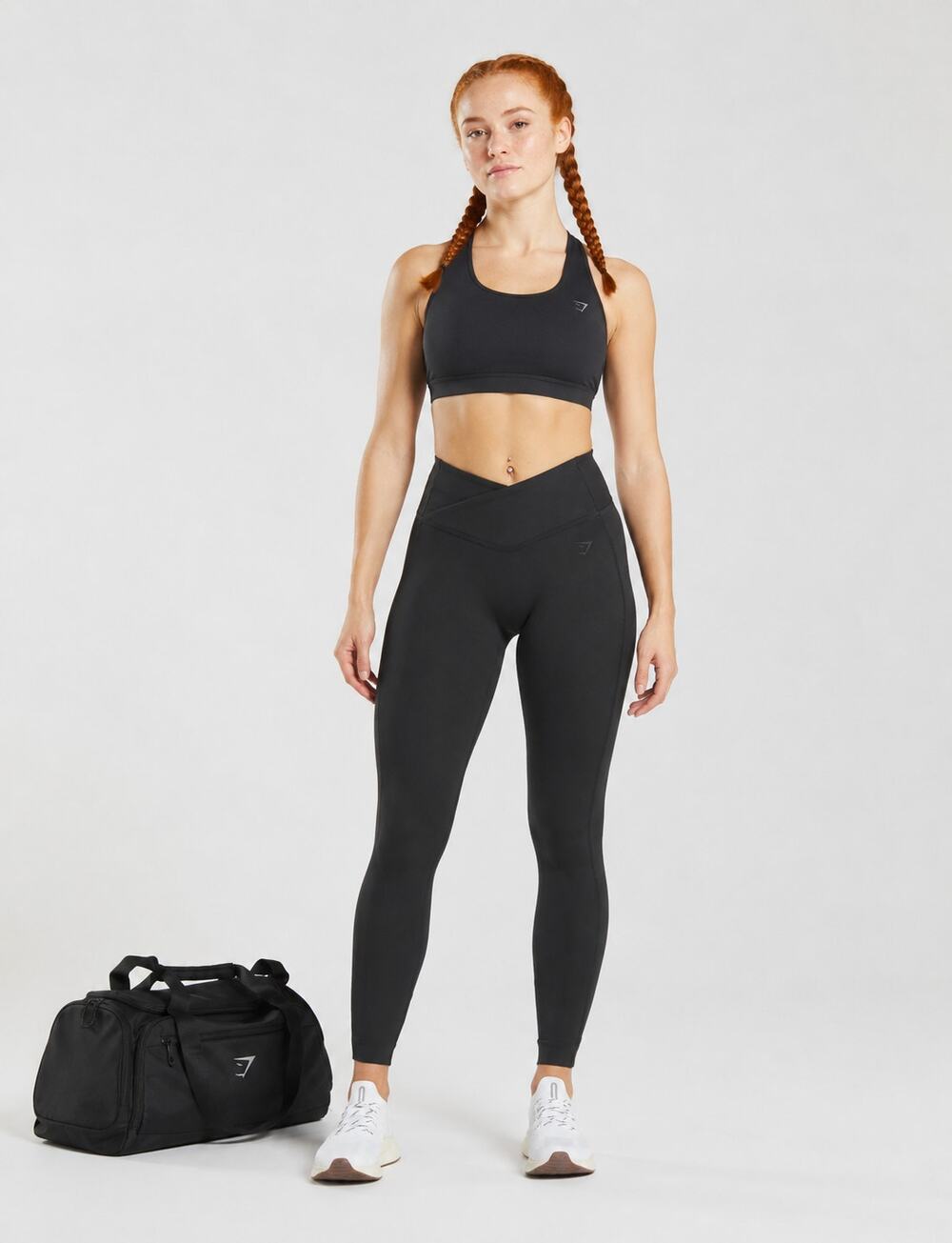 GymShark Crossover Leggings Womens Size Small Black New B4A8U Activewear Pants
